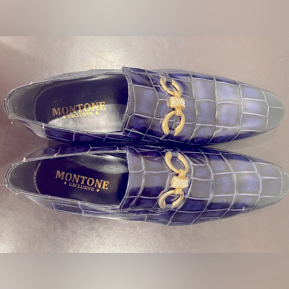 Montone Men shoes, Navy Blue, EUR size 40, loafer